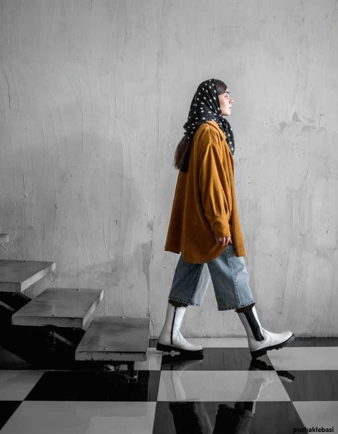 مدل شلوار روی نیم بوت