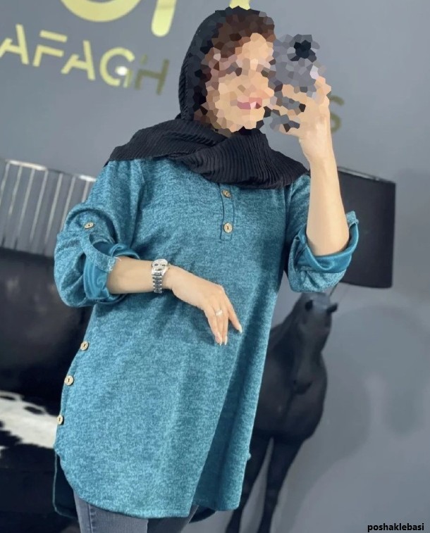 مدل لباس با پارچه انغوره جلو بسته