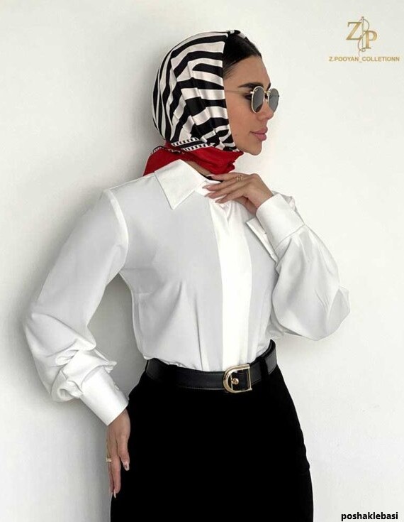 مدل بلوز یقه مردانه دخترانه