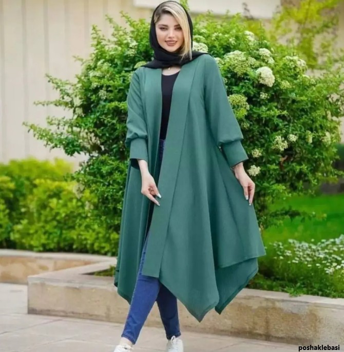 مدل مانتو دخترانه بلند جلو باز