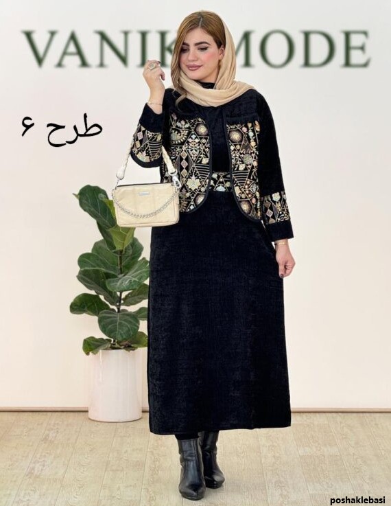 مدل سارافون کمربند دار