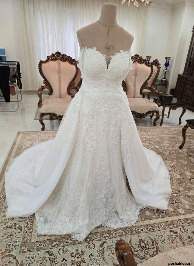 مدل لباس عروس دانتل فرانسه