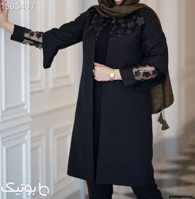 مدل مانتو زنانه مشکی محرمی