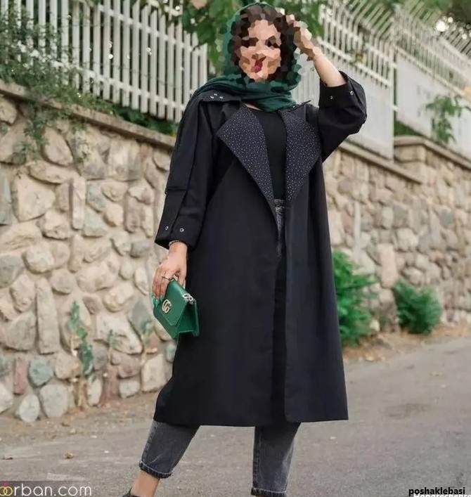مدل مانتو زنانه مشکی محرمی