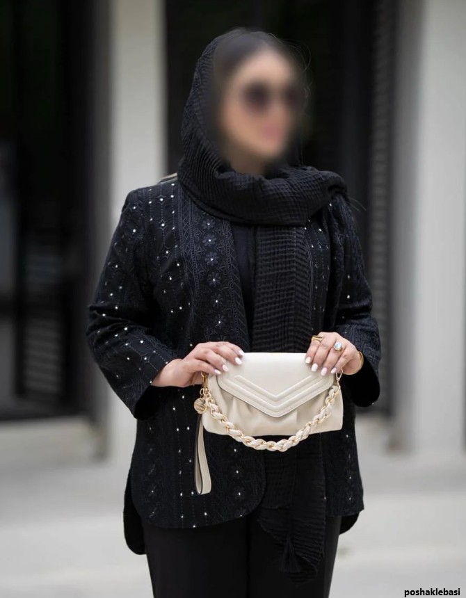 مدل مانتو توری مشکی دخترانه