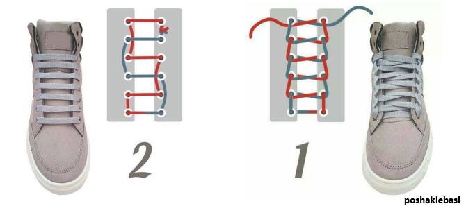 مدل بستن بند کفش ساده
