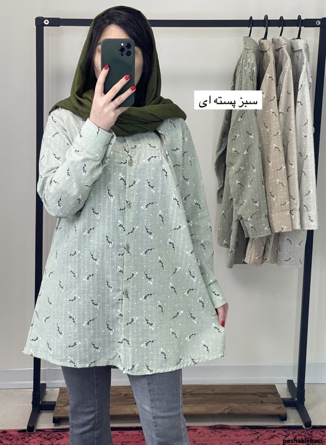 مدل مانتو دخترانه پارچه گلدار