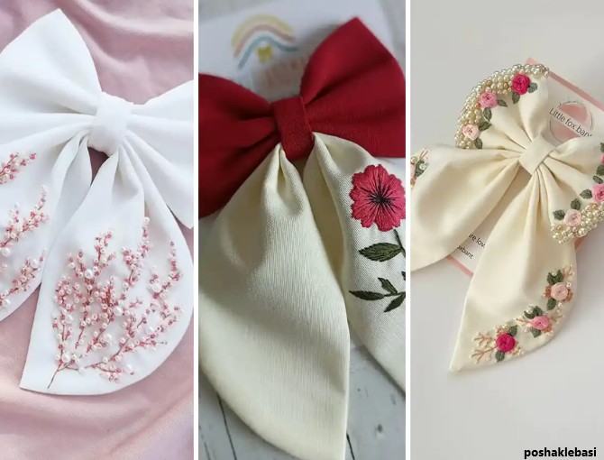 مدل گل سر پارچه ای دخترانه