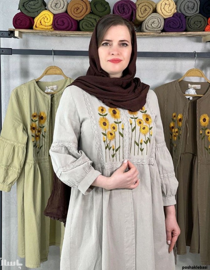 مدل مانتو دخترانه پارچه گلدار