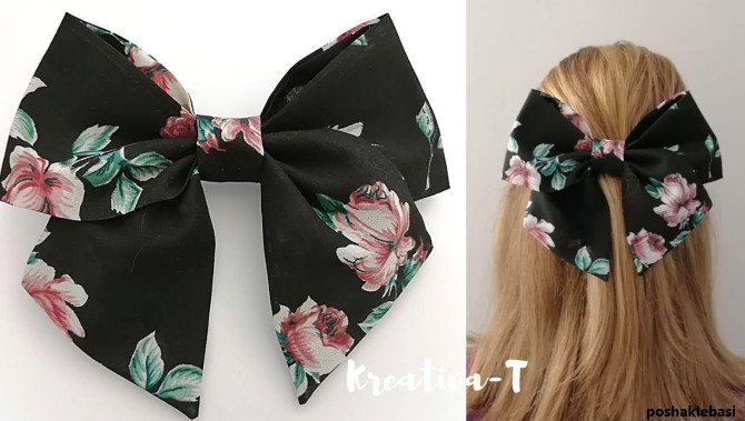 مدل گل سر پارچه ای دخترانه