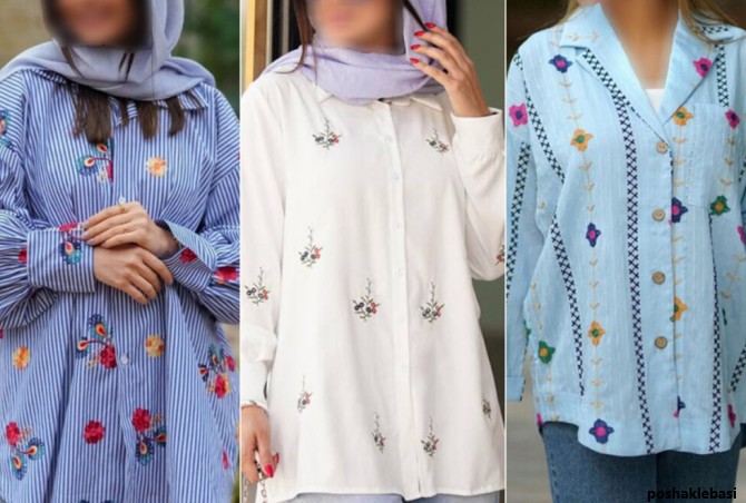 مدل شومیز دخترانه گلدوزی شده