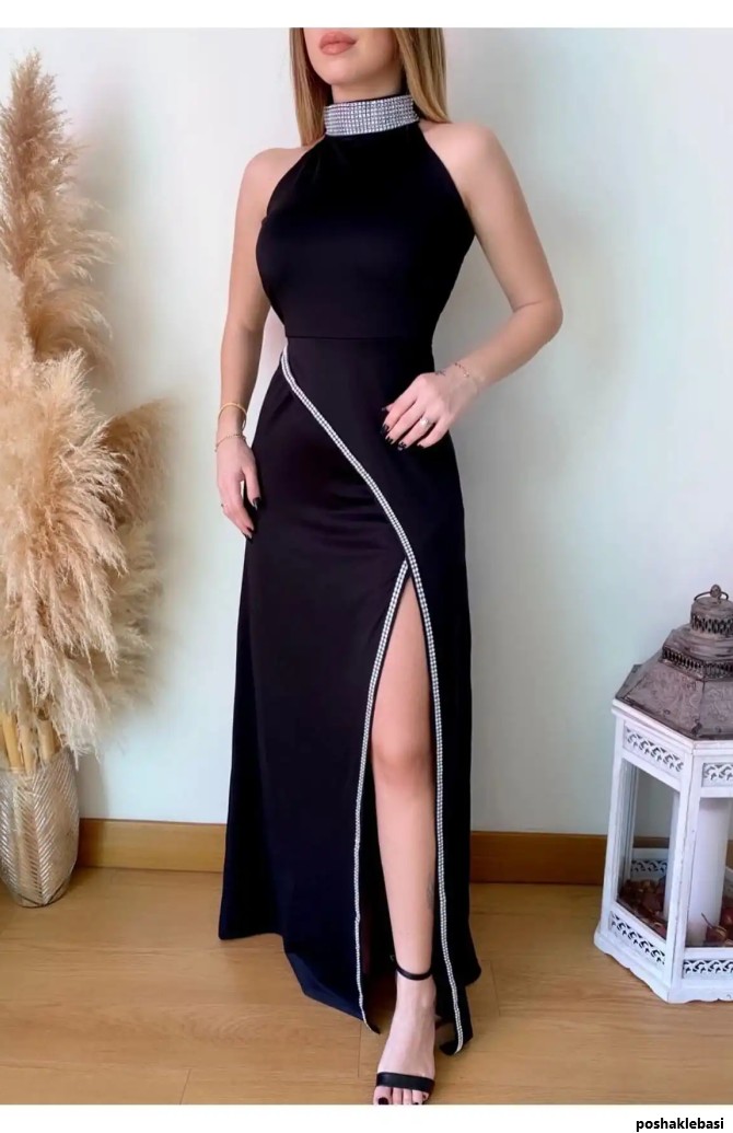 مدل لباس مجلسی زنانه چاک دار