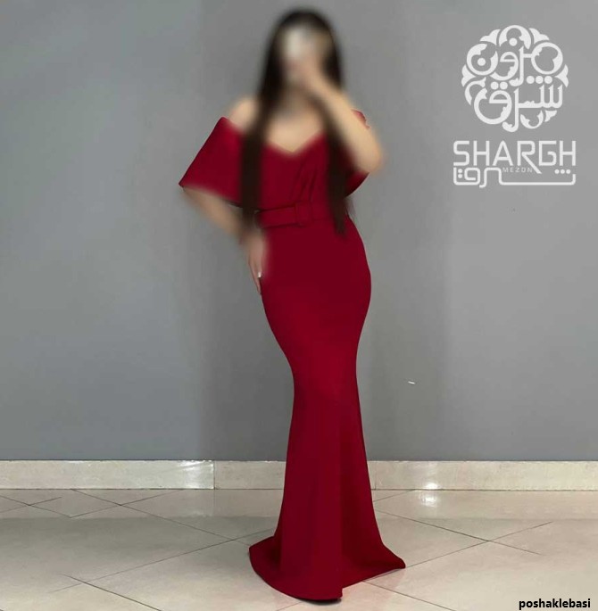 مدل لباس مجلسی یقه قایقی