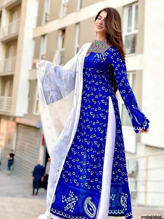 مدل لباس پنجابی حاشیه دار