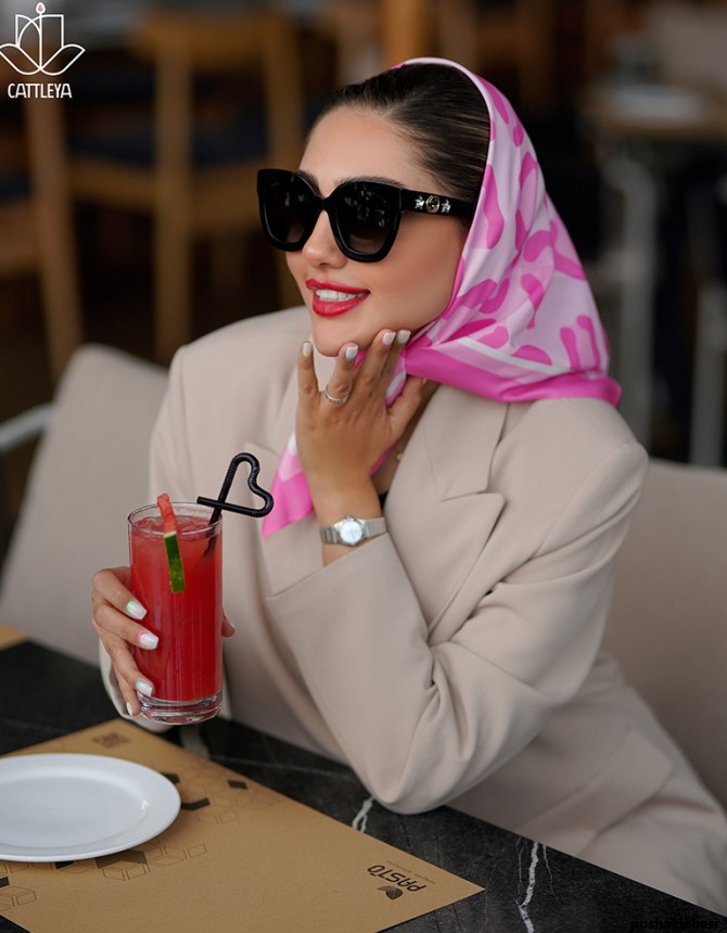 مدل شال دخترانه صورتی