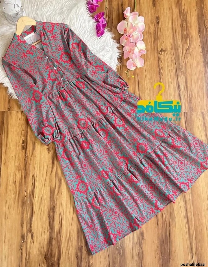 مدل پیراهن زنانه جلو دکمه دار