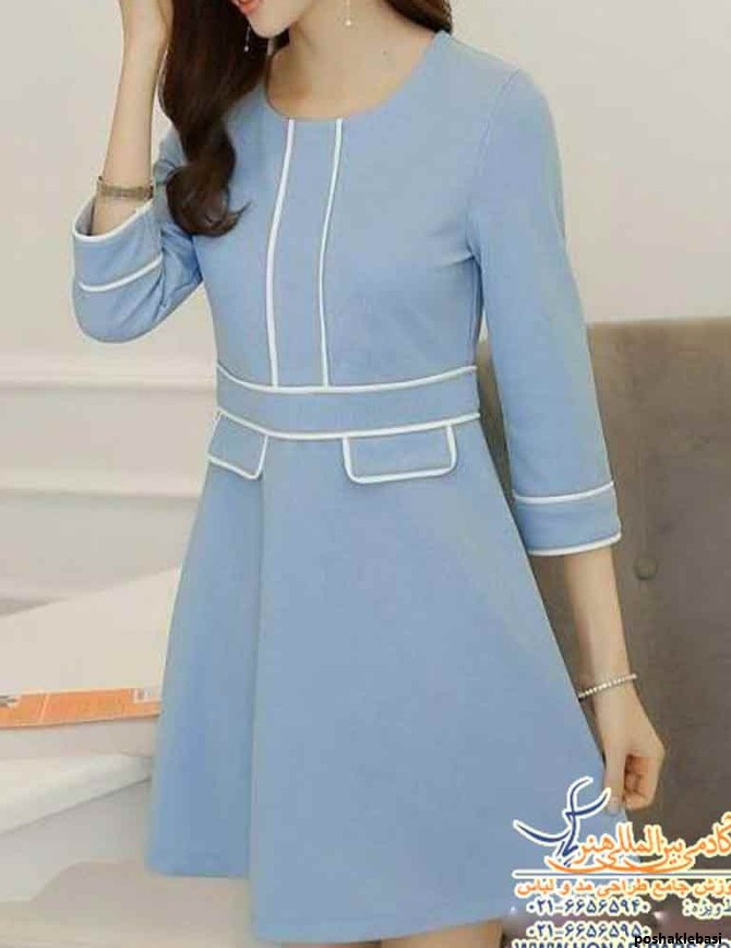 مدل پیراهن جلو بسته زنانه