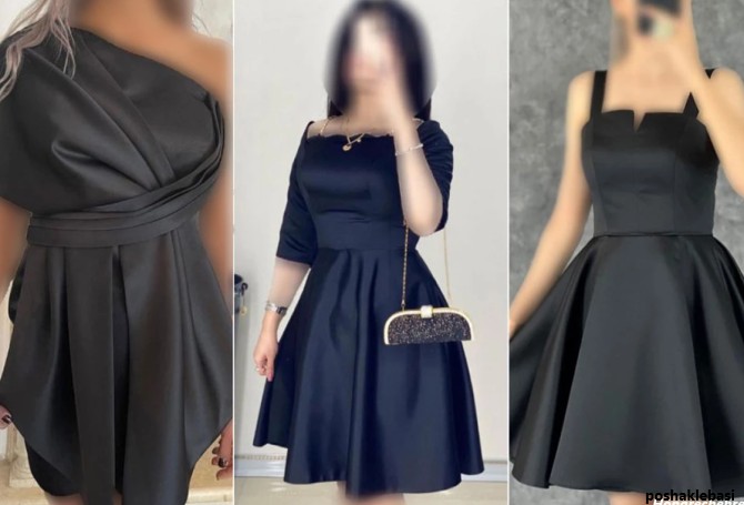 مدل لباس دکلته مشکی