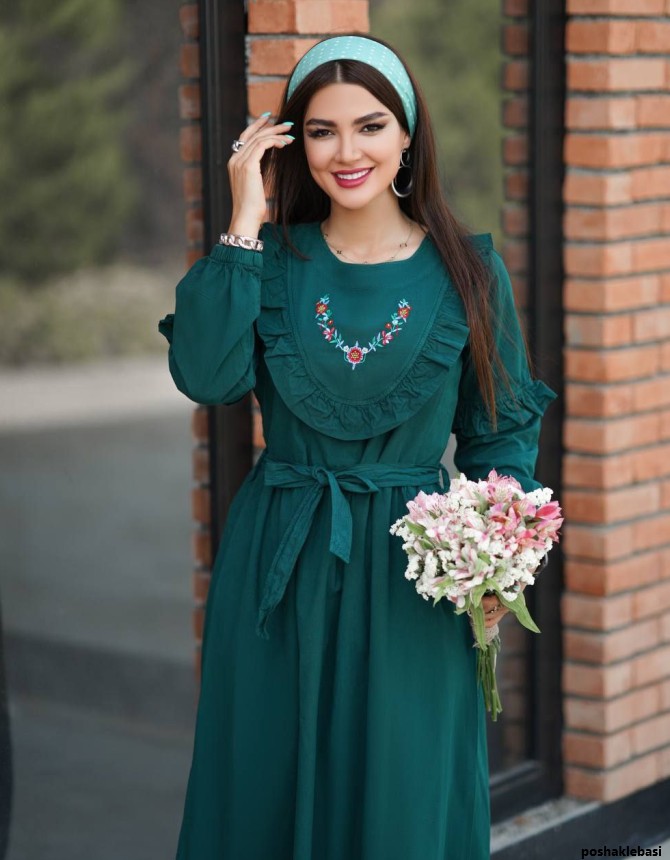 مدل پیراهن جلو بسته زنانه