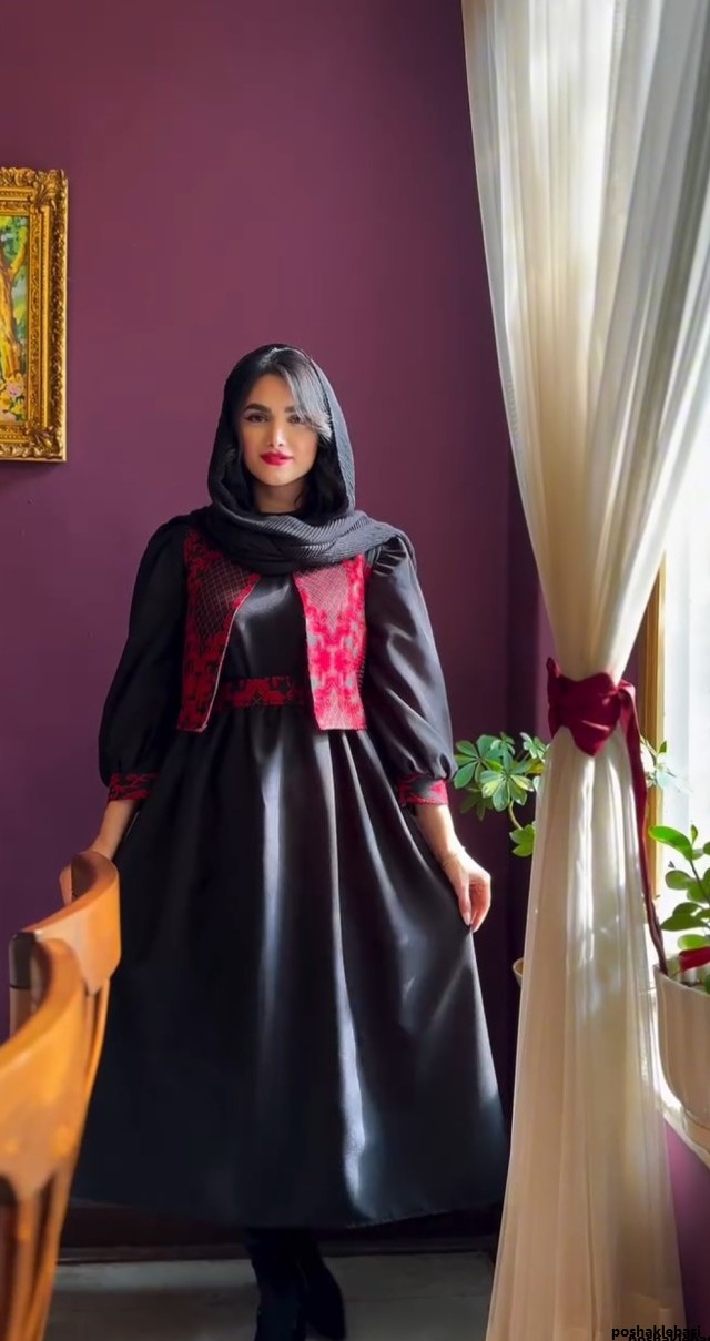 مدل پیراهن بلند جلیقه دار
