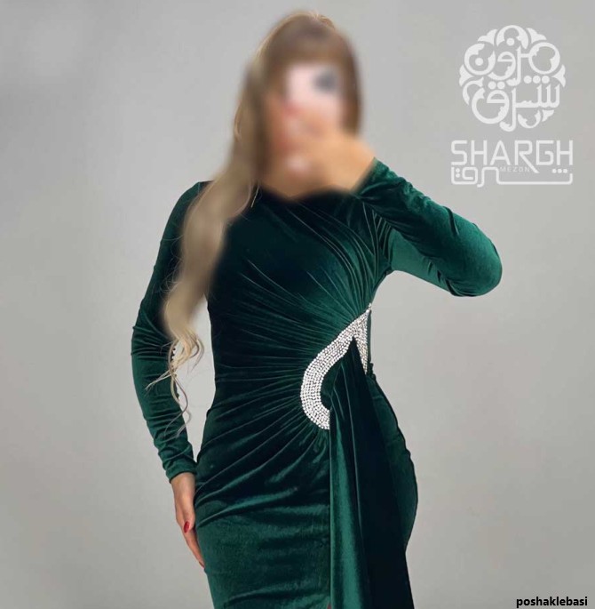 مدل لباس مخمل کار شده