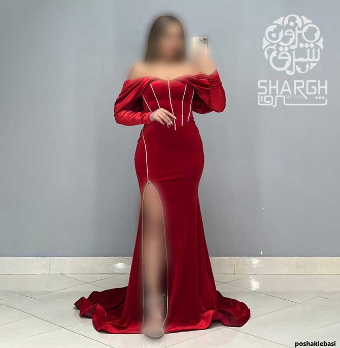 مدل لباس مخمل کار شده