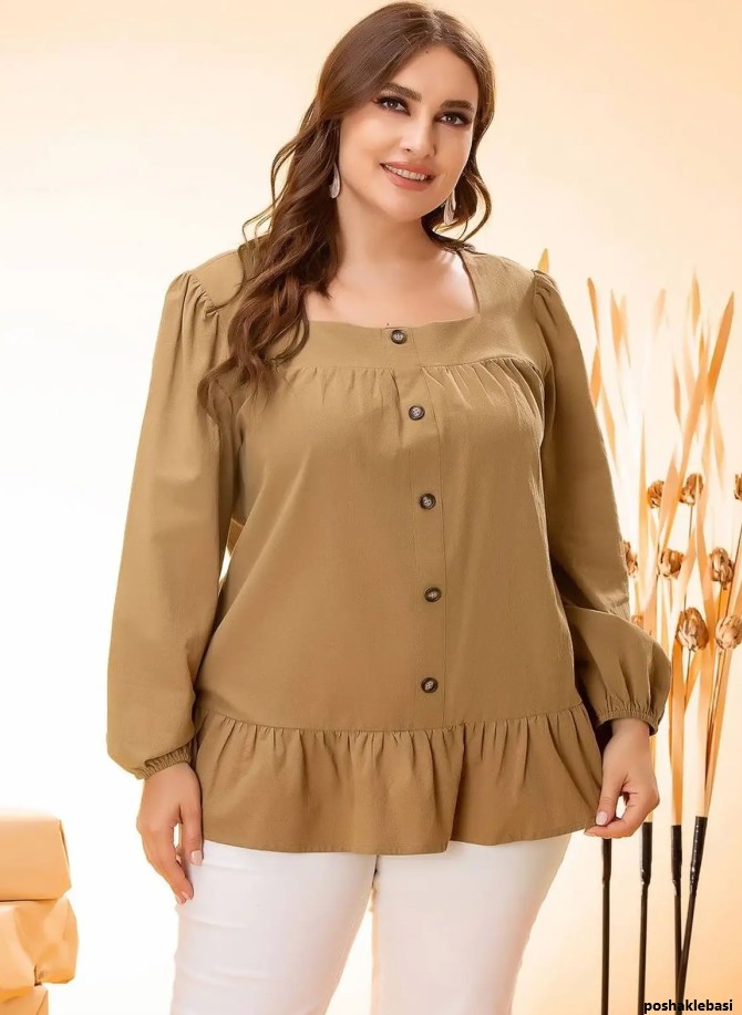 مدل جدید شومیز زنانه سایز بزرگ