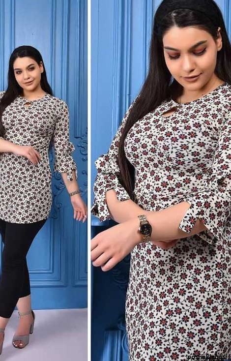 مدل تونیک زنانه کرپ گلدار مدل تونیک زنانه کرپ گلدار