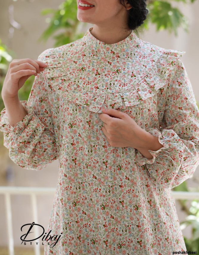 مدل یقه پیراهن نخی زنانه