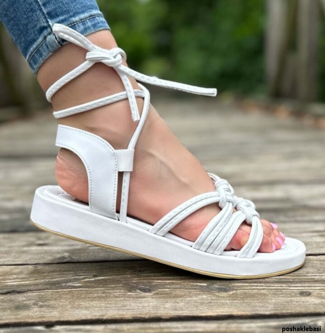 مدل صندل سفید دخترانه مدل صندل سفید دخترانه