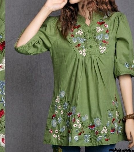 مدل تونیک زنانه کرپ گلدار مدل تونیک زنانه کرپ گلدار