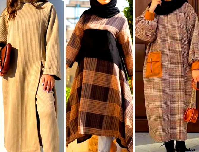 مدل لباس زنانه با پارچه ضخیم