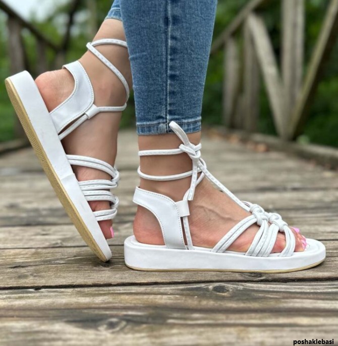 مدل صندل سفید دخترانه مدل صندل سفید دخترانه