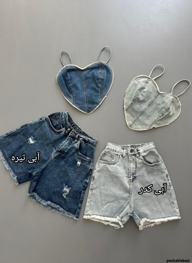 مدل تاپ شلوارک لی زنانه
