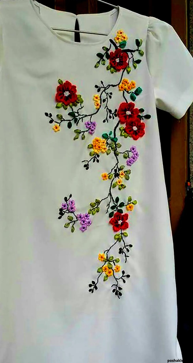 مدل طراحی روی لباس مجلسی
