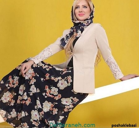 مدل کت و دامن گلدار شیک