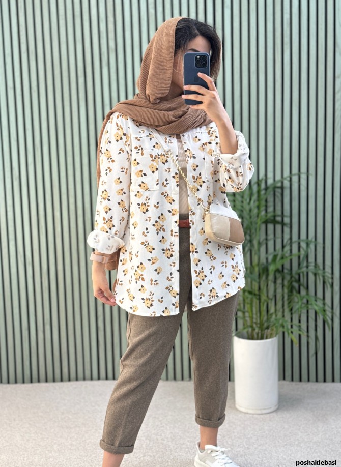 مدل مانتو پاییزه کبریتی طرح دار