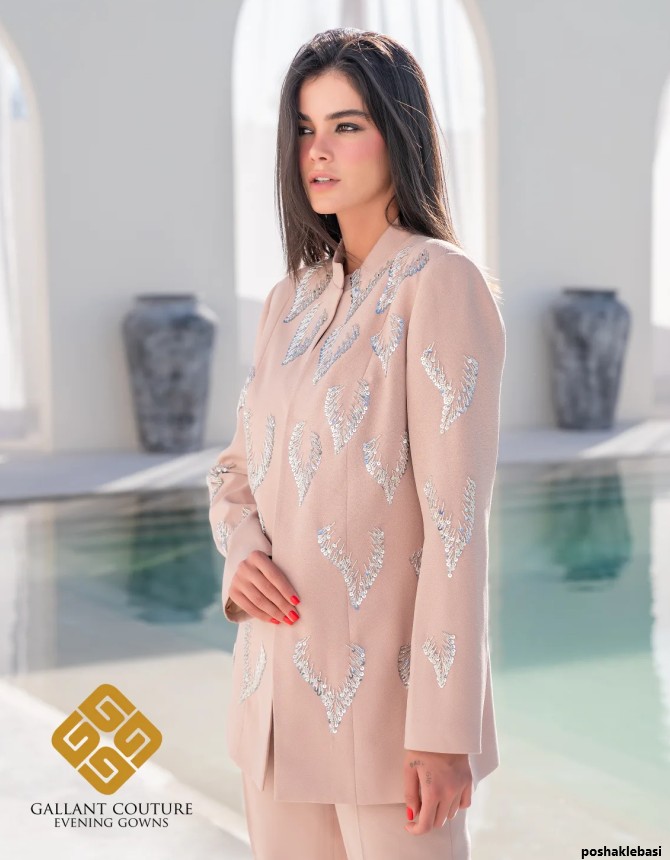 مدل کت و شلوار گلبهی زنانه