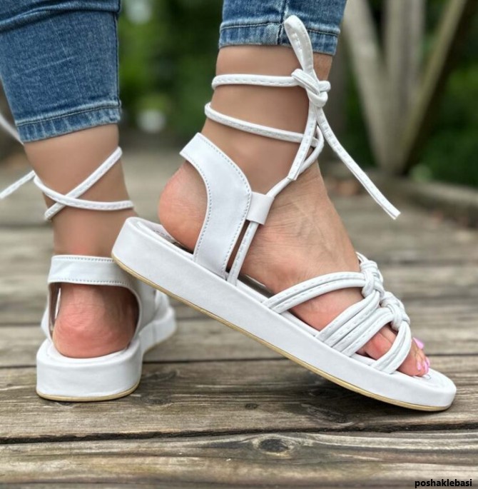 مدل صندل سفید دخترانه مدل صندل سفید دخترانه