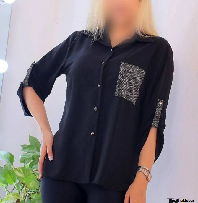 مدل لباس شومیز مشکی