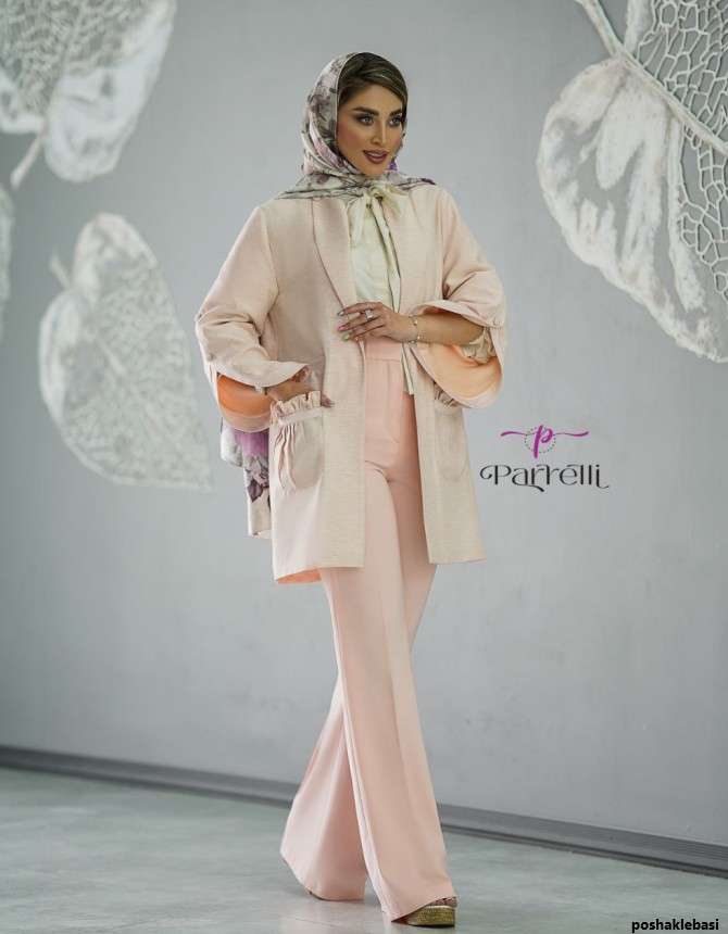 مدل کت و شلوار گلبهی زنانه