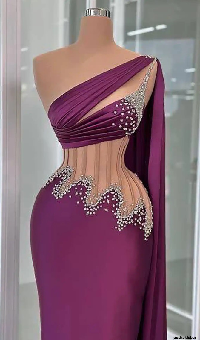 مدل لباس مجلسی بلند دکلته شیک