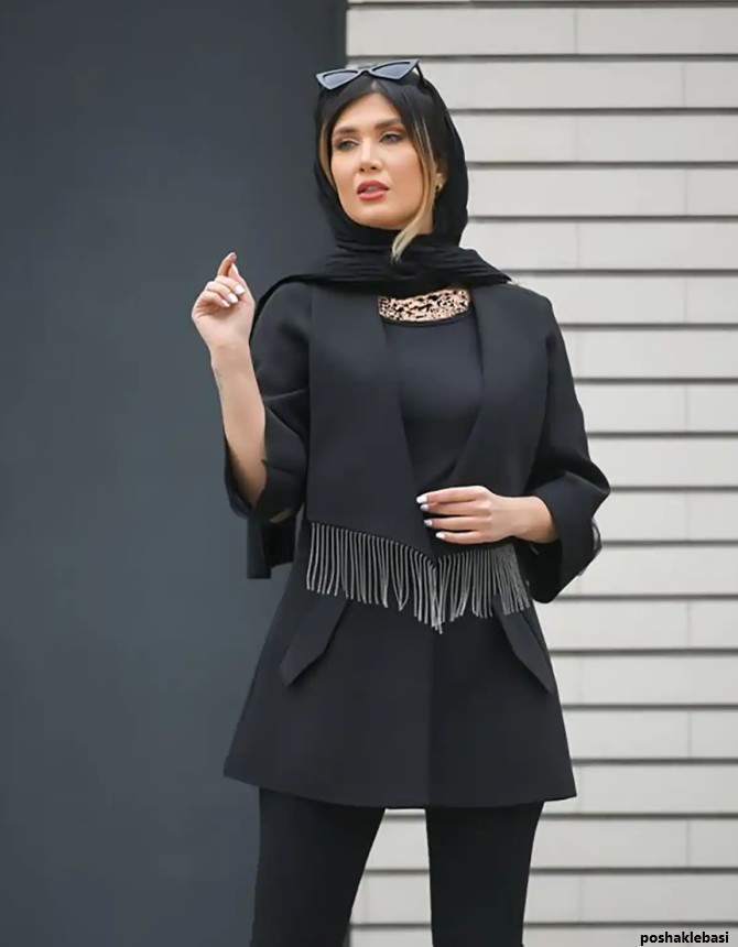 مدل مانتو دخترانه مشکی شیک