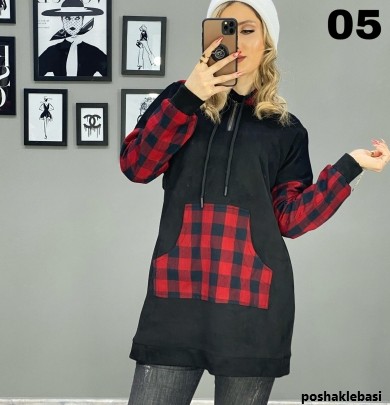 مدل هودی دخترانه با پارچه آنغوره