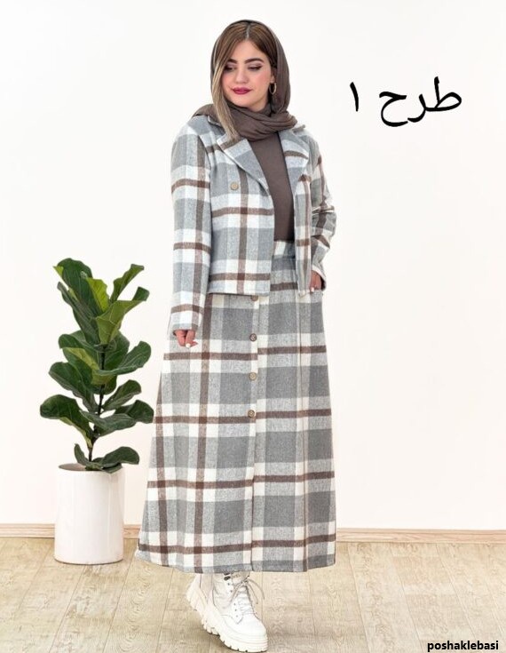 مدل کت و دامن پشمی زمستانه
