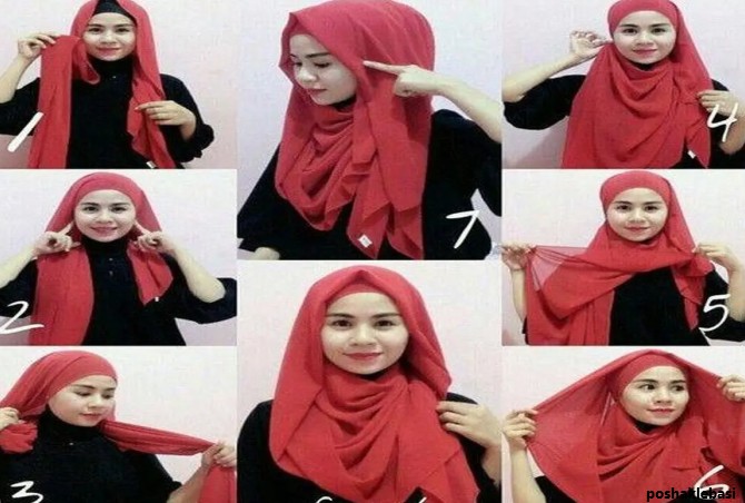 مدل بستن شال تابستانی دخترانه