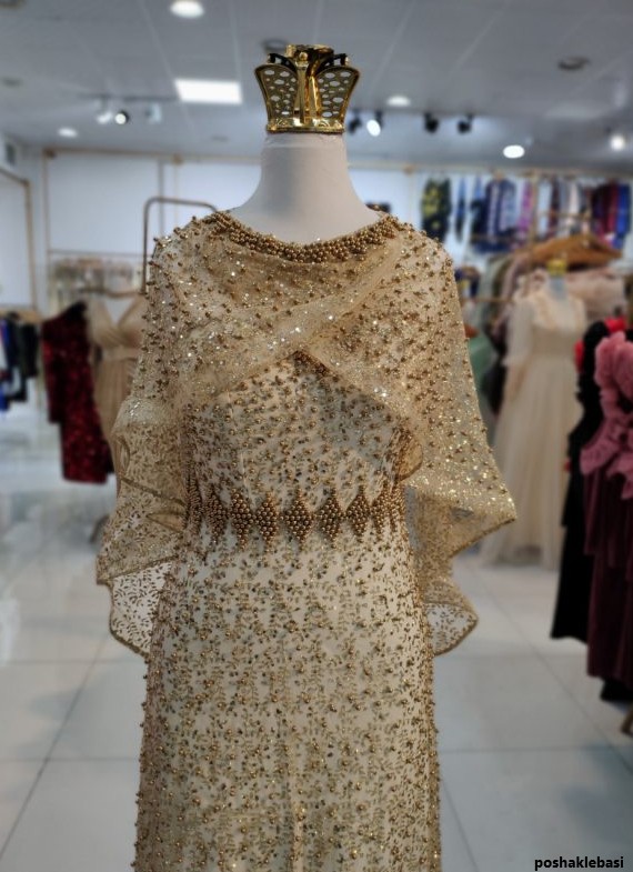 مدل لباس مجلسی شنل دار