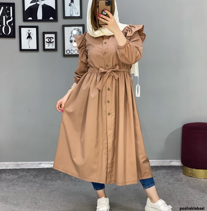 مدل پیراهن ابروبادی چین دار