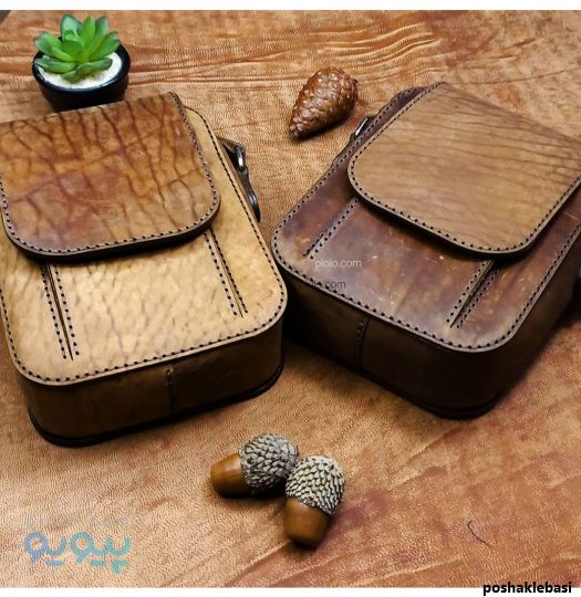 مدل کیف دوشی مردانه چرم دست دوز