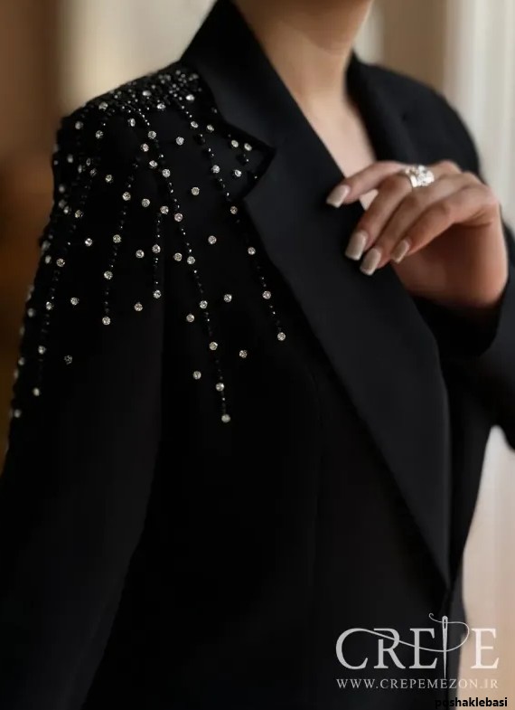 مدل کت و شلوار زنانه نگین دار